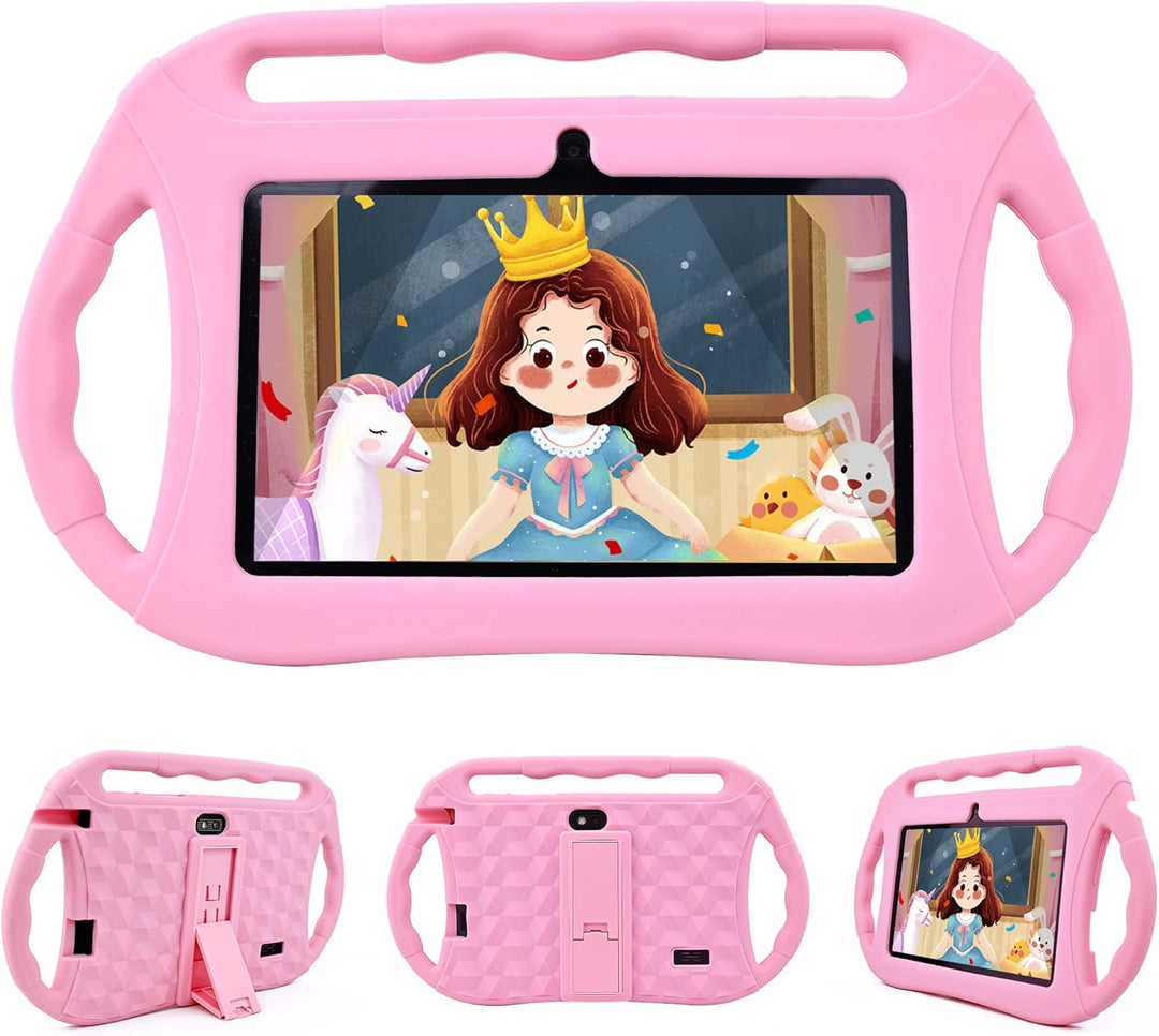 Veidoo Kinder-Tablet für Kleinkinder 7 Zoll Android Tablet für Kinder 32GB, WiFi, GMS, Google Plays,