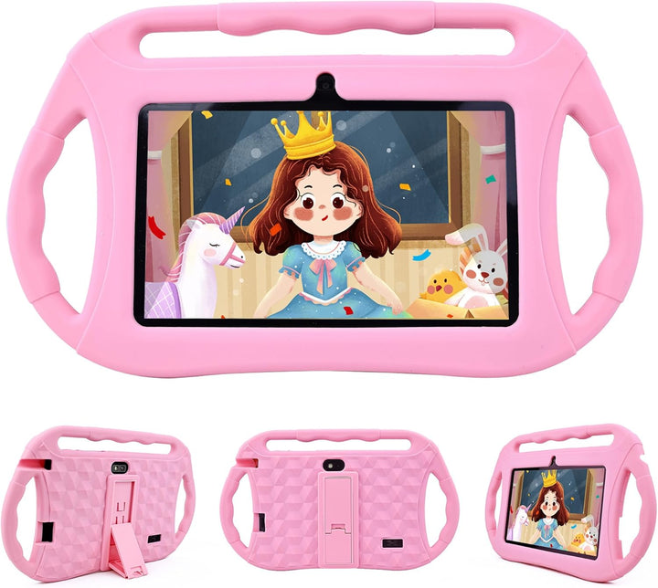 Veidoo Kinder-Tablet für Kleinkinder 7 Zoll Android Tablet für Kinder 32GB, WiFi, GMS, Google Plays,