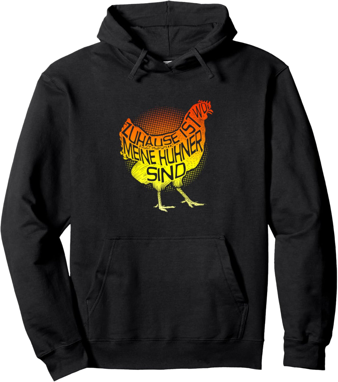 "Zuhause ist wo meine Hühner sind" Geschenk für Bauer | Huhn Pullover Hoodie