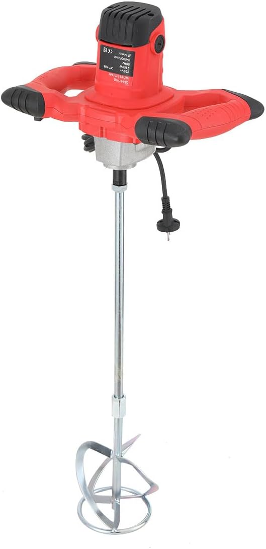 TABODD 2100W Rührwerk Mörtelrührer, 800r/ min 6 Stufen Handrührgeräte Mischer Rührer Rührgerät Mörte