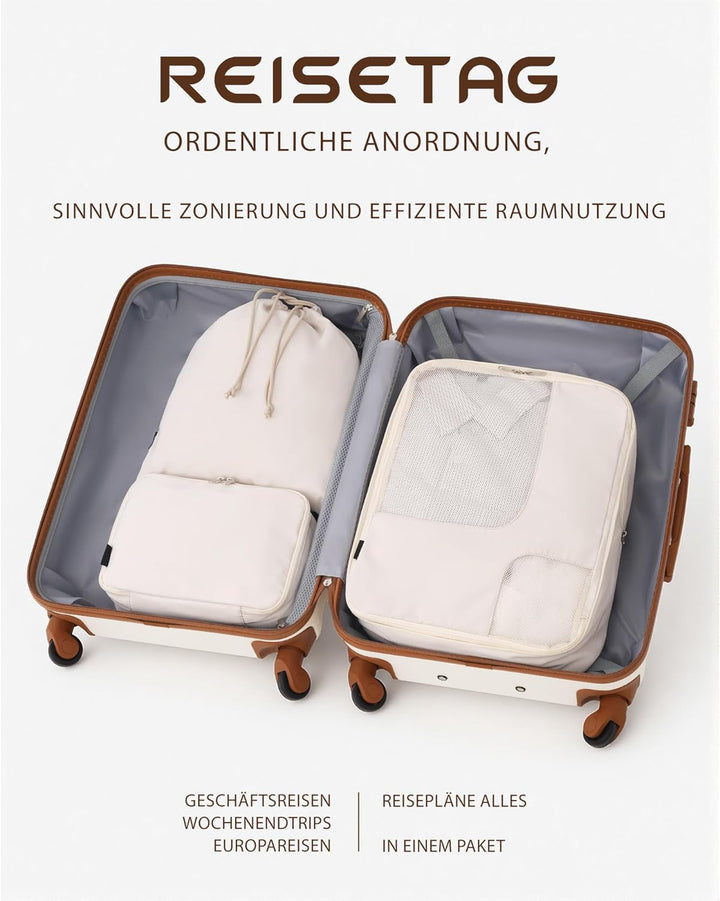 COOLIFE 28 ZollKofferset 4 Teilig, Hartschalenkoffer Set mit TSA Schloss, Reisekoffer mit 4 Rollen,