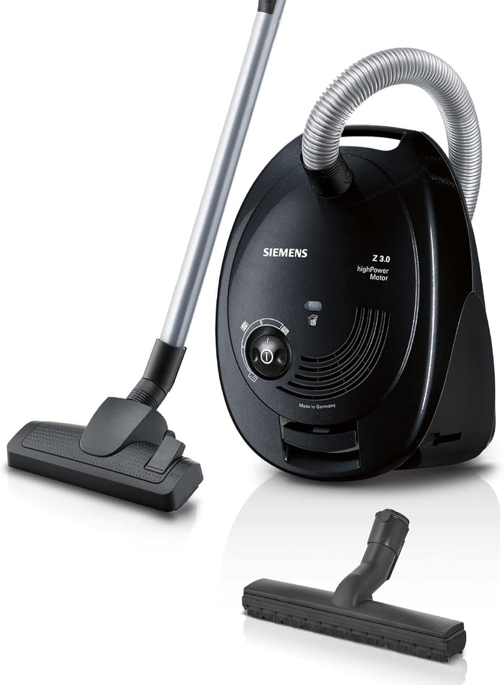 Siemens Staubsauger mit Beutel Z 3.0 VSZ3B212, Bodenstaubsauger, Hygiene-Filter, Bodendüse für Parke
