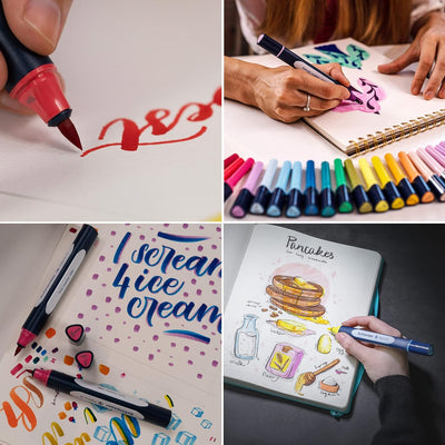 Schneider 040 Paint-It Twinmarker Set V1 (Brush Tip & 1,0 mm Rundspitze, farbintensive Tinte auf Was