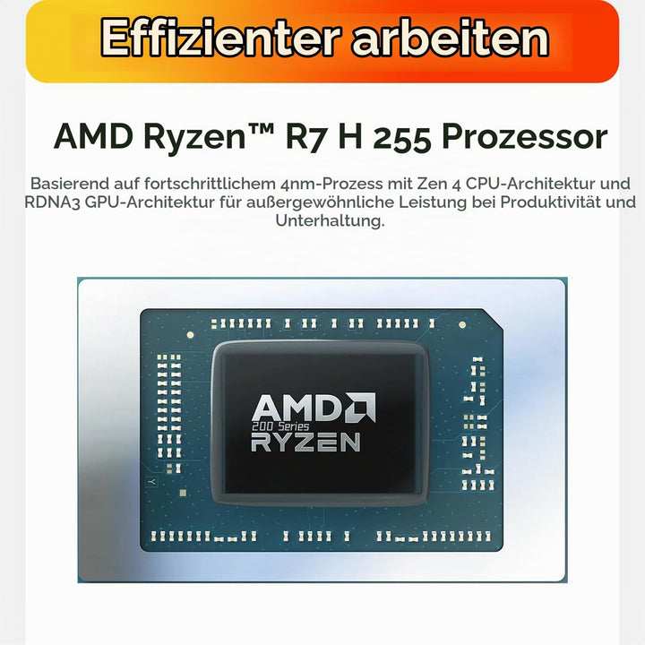 Beelink SER9 Mini PC, AMD Ryzen 7 H255(8C/16T bis zu 4.9 GHz), 32GB LPDDR5 RAM 1TB M.2 PCIe4.0 SSD,