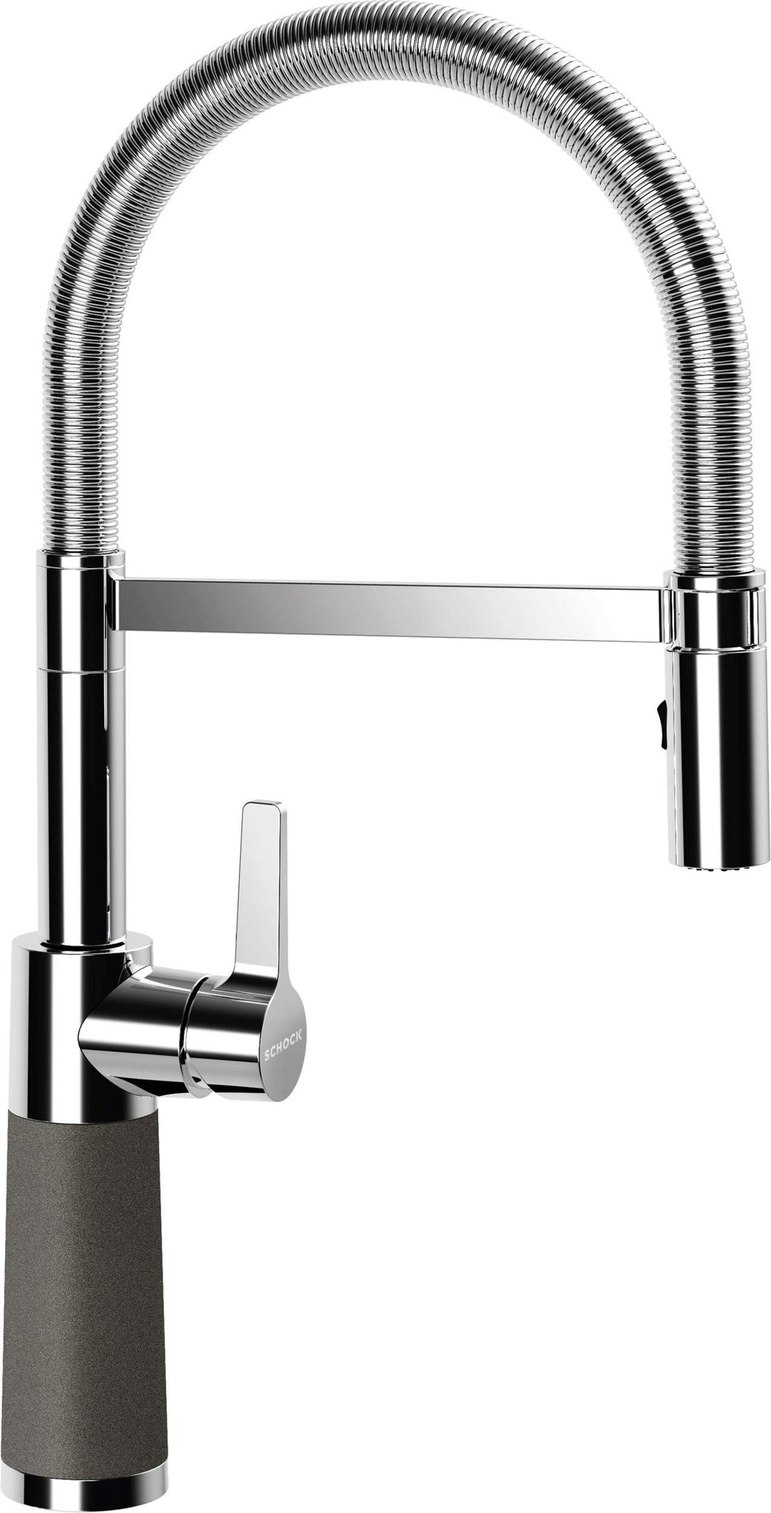 SCHOCK Küchenarmatur SC-550 Carbonium – Hochdruck Armatur CRISTADUR mit Festauslauf und Standard Nor