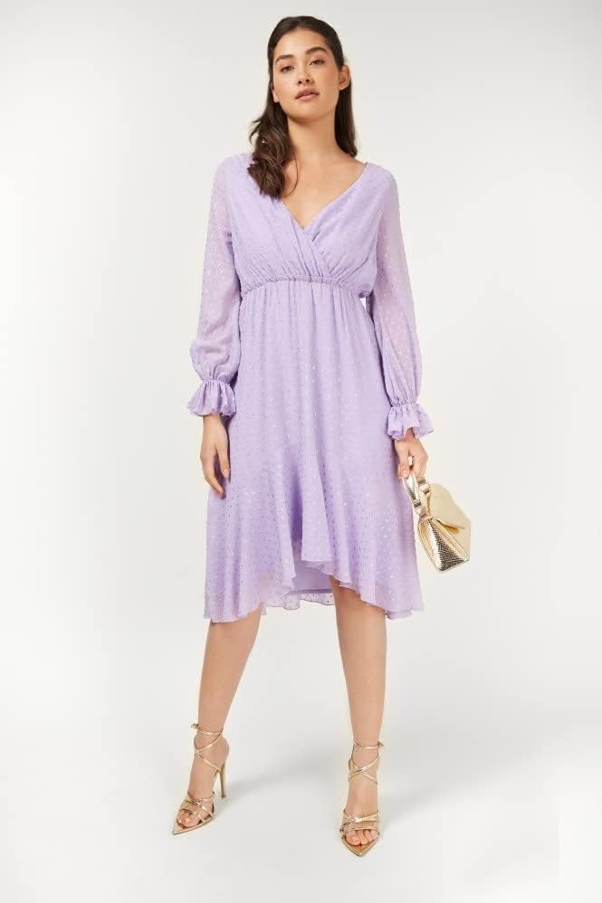 Little Mistress Damen High Low Kleid 40 Violett, 40 Violett