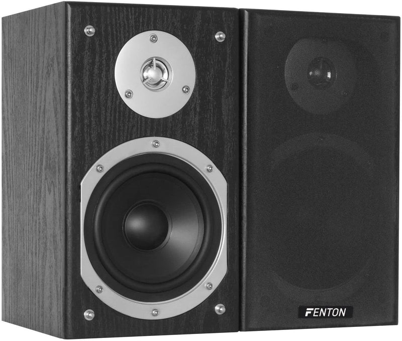 Fenton SHFB55B HiFi Lautsprecher passiv, Regallautsprecher Paar, 280 Watt 5 Zoll, Kompaktlautspreche