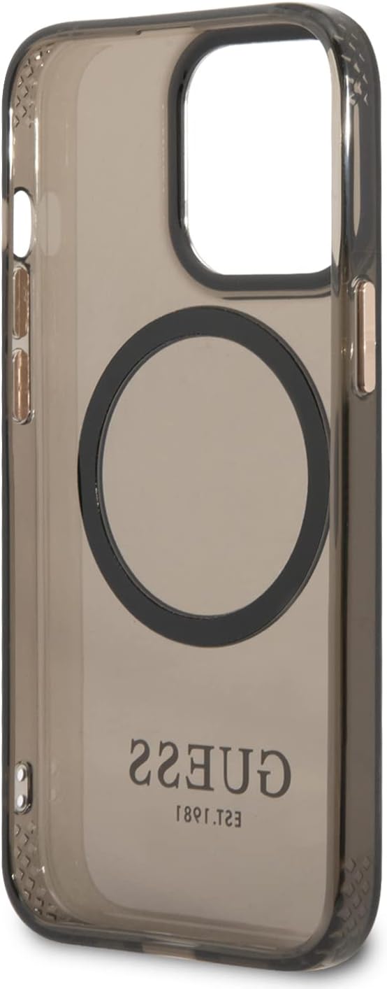 Guess GUHMP13LHTCMK Hülle für iPhone 13 Pro / 13 6,1" schwarz/Black Hard case Gold Outline Transluce