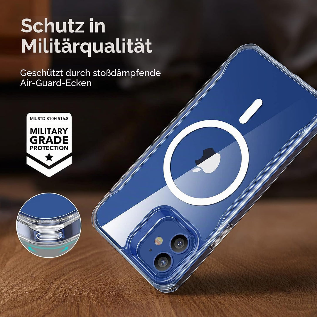 ESR Hülle für iPhone 12, iPhone 12 Pro 2020 Sidekick Hybrid Magafe Case, Transparent Handyülle mit H