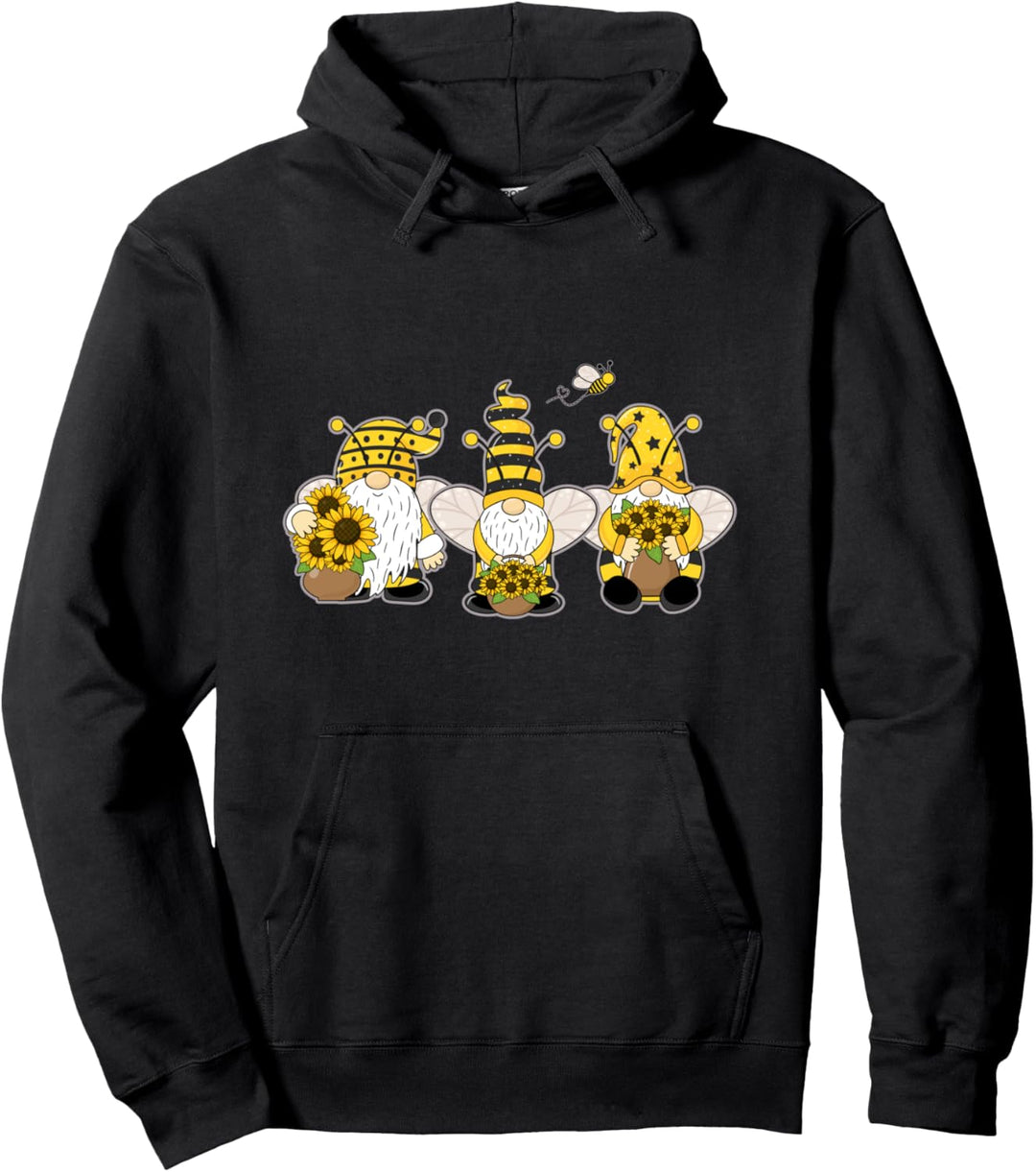 3 süsse Bienenzwerge gelbe Honigbienen gelbe Hüte Pullover Hoodie