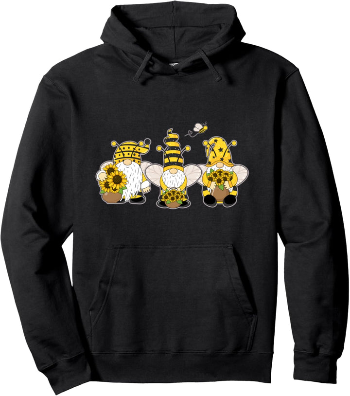 3 süsse Bienenzwerge gelbe Honigbienen gelbe Hüte Pullover Hoodie