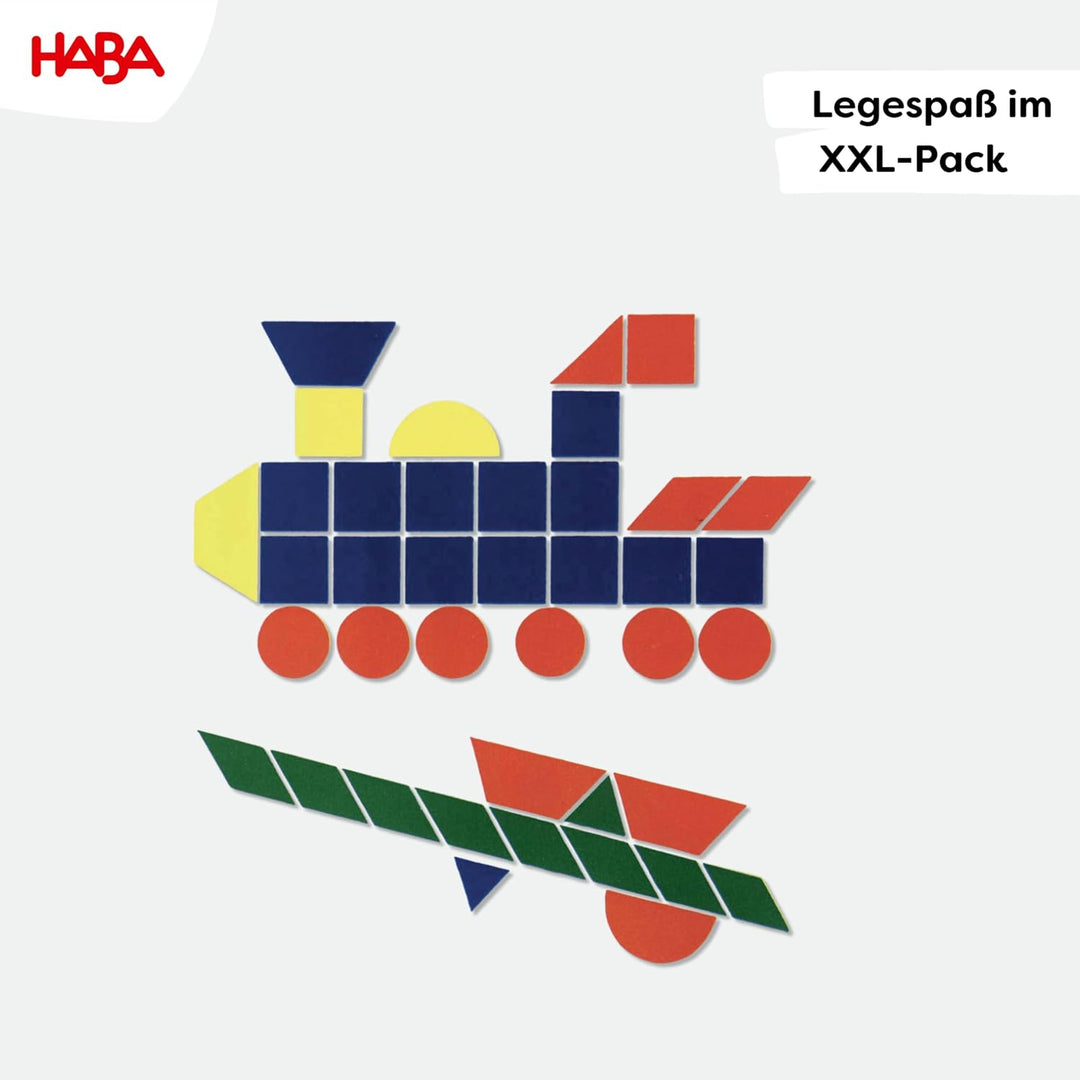 HABA 2310 Large Geo Shape Tack Zap, 102 wooden geometric shapes, ages 3 and Up (Made in Germany)