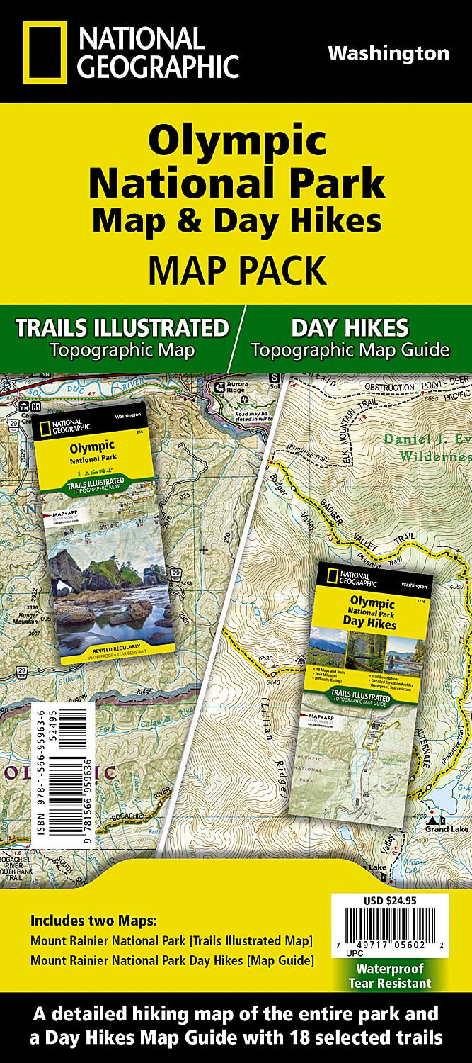 Olympic Day Hikes &amp; National Park [Map Pack Bundle] (National Geographic Trails Illustrated Map), Ka