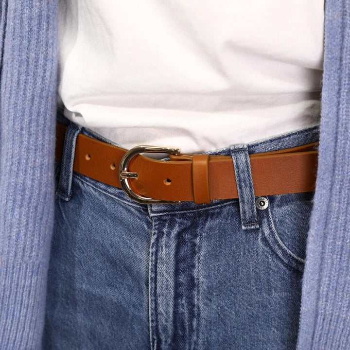 FASHIONGEN - Damengürtel aus pflanzlich gegerbtem Vollnarbenleder, 3 cm breiter ledergürtel, Damengü