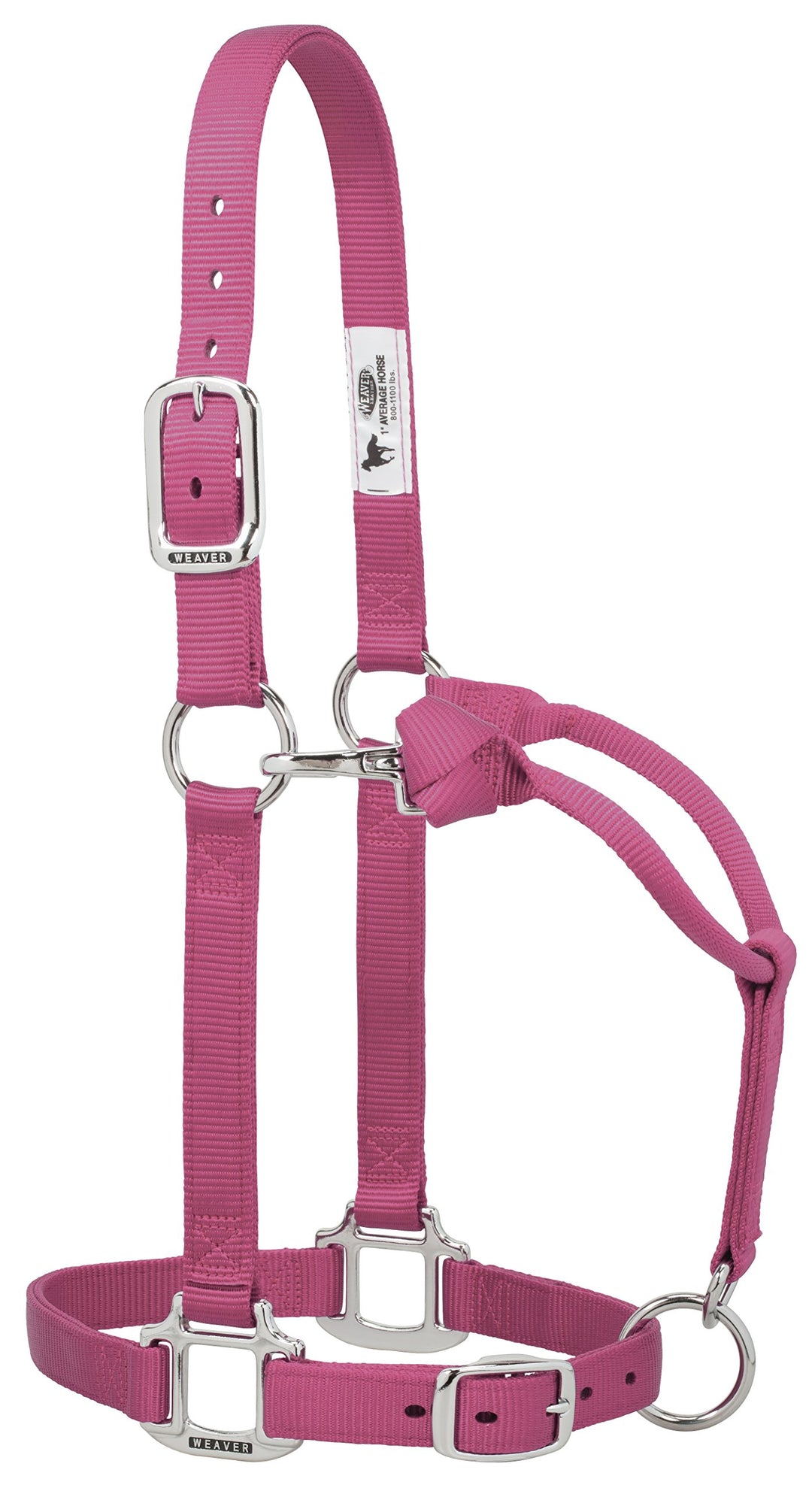 WEAVER Leder-Halfter mit verchromten Beschlägen 1" Large blush, 1" Large blush