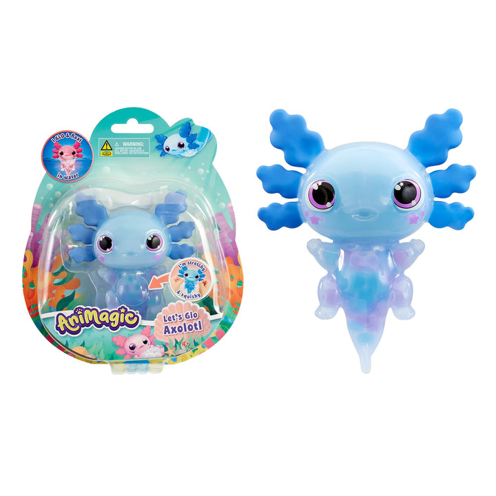 Bizak Animagic Axolotl Elektronisches und Luminisches Haustier, Blau, ab 4 Jahren, Sensorisches Spie