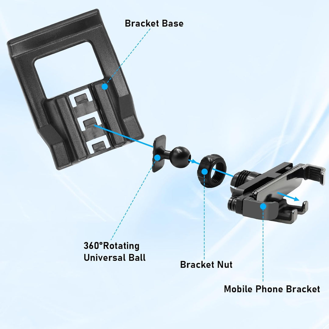 TTCR-II Kompatibel mit Audi A4 B9 / A5 F5 2017-2023 Handyhalterung, A4 B9 Smartphone Halter 360° Dre
