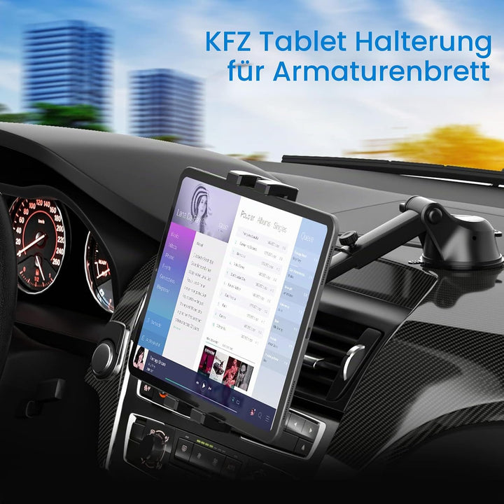 woleyi Universeller Auto Tablet Halter, 3-in-1 Tablet & Handy Autohalterung Armaturenbrett Windschut