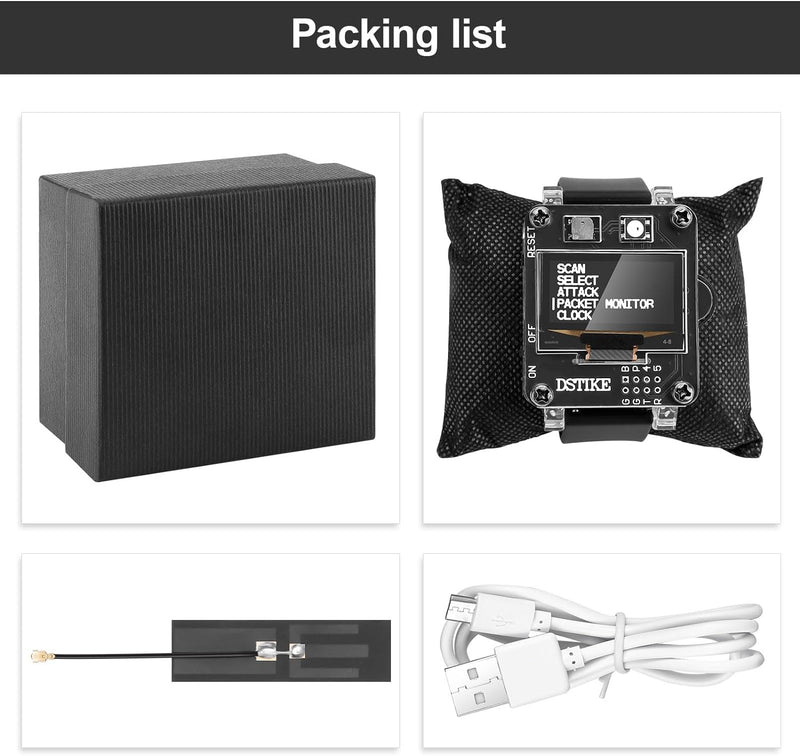 Seamuing WiFi Test Tool DSTIKE Deauther Watch SE ESP8266 ESP-12F Programmierbares Entwicklungsboard