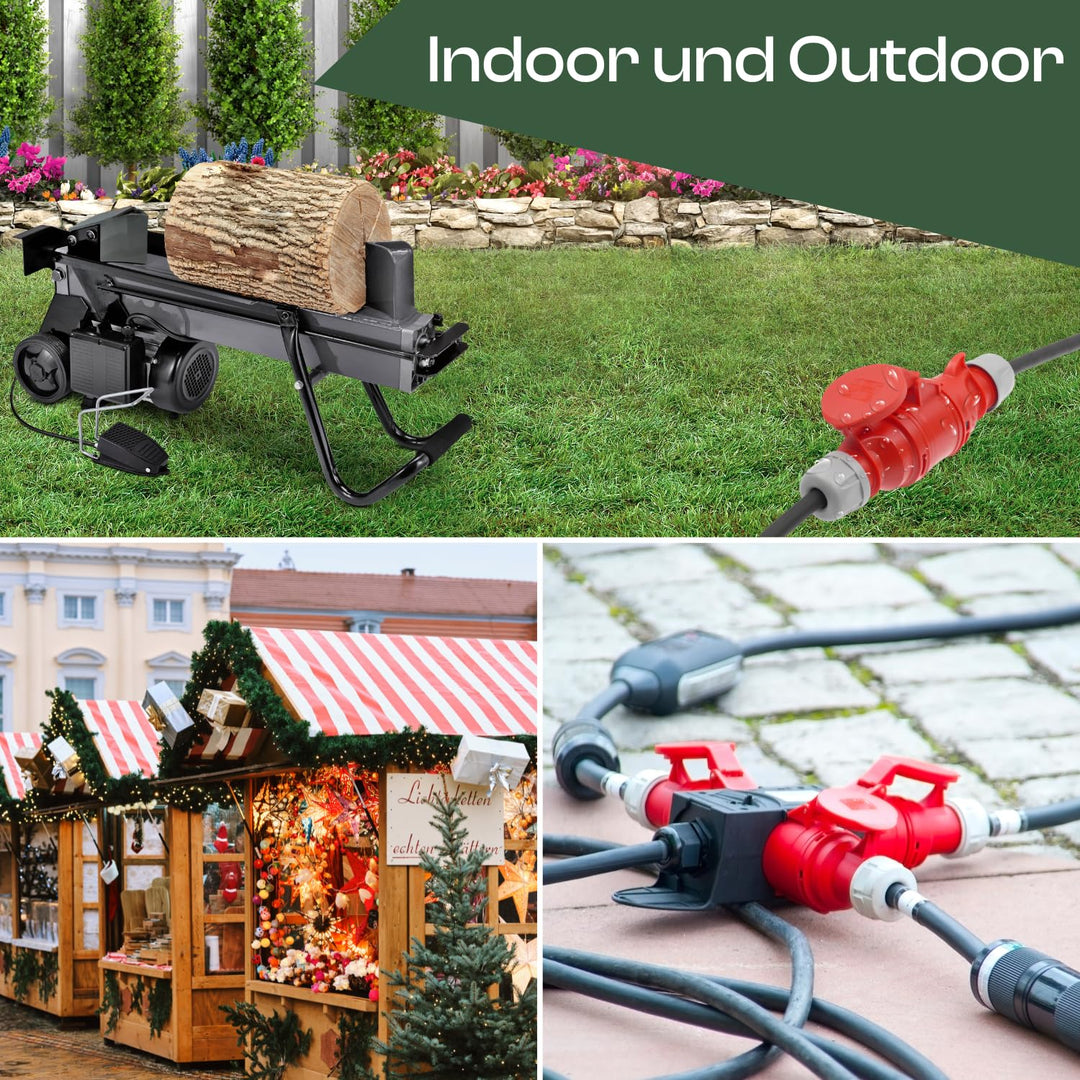 40m CEE Adapterkabel 16A PCE Phasenwender auf 32A Dose 5G2,5 H07RN-F 40m mit Phasenwender, 40m mit P