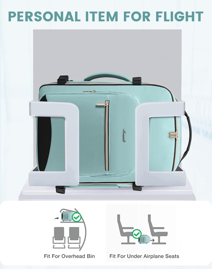 LOVEVOOK Handgepäck Rucksack Flugzeug, 40L Gross Reiserucksack Damen Kofferrucksack, Wasserdicht Rei
