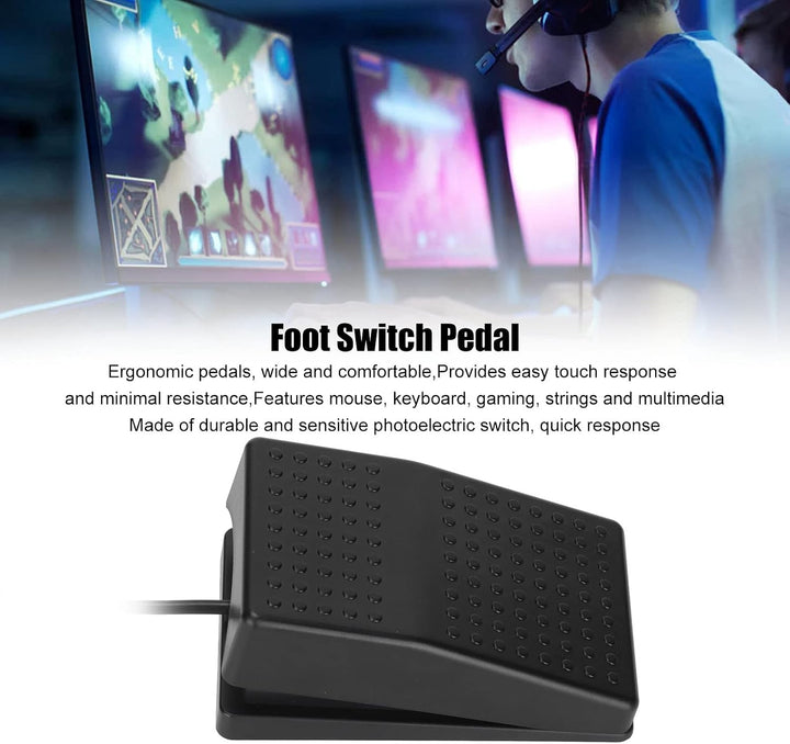 Fussschalter PC, USB Gaming Fusstaster USB Einzelfussschalter Steuerung Programmierbare Computertast