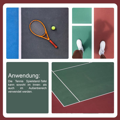 achilles Tennis Spielstand Anzeigetafel XL, Spielstandanzeige, professionelle Tennistafel, Indoor-Ou