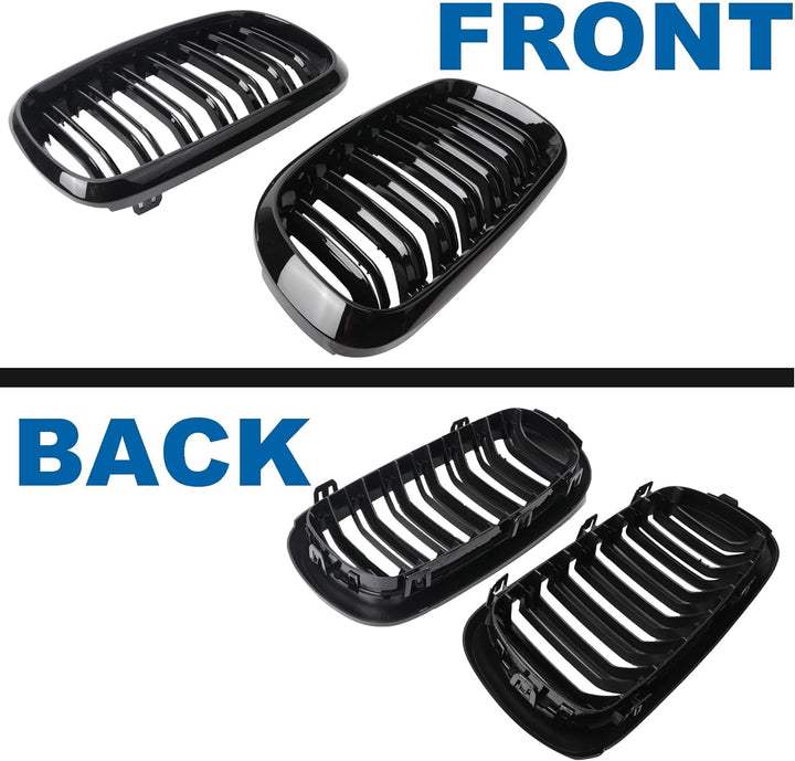 Gangying F15 Schwarze Nieren Kühlergrill für BMW X5 X6 F15 F16 Nieren Doppelsteg Sport Kühlergrill G
