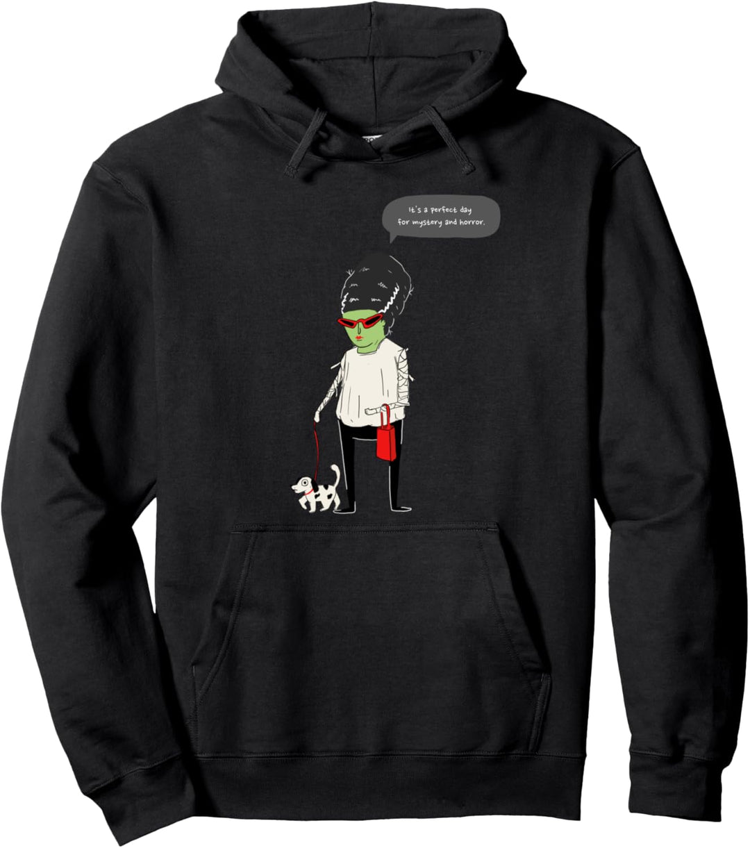 Monster Frau Hund Lustiges Kostüm Halloween Pullover Hoodie