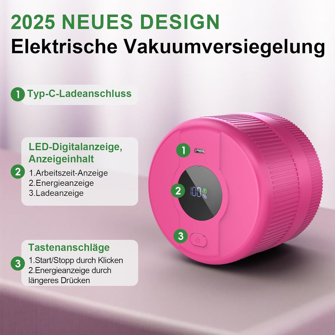 Elektrisches Vakuumierer für Einmachgläser, Elektrische Mason Jar Vakuum Sealer für Breite und Norma