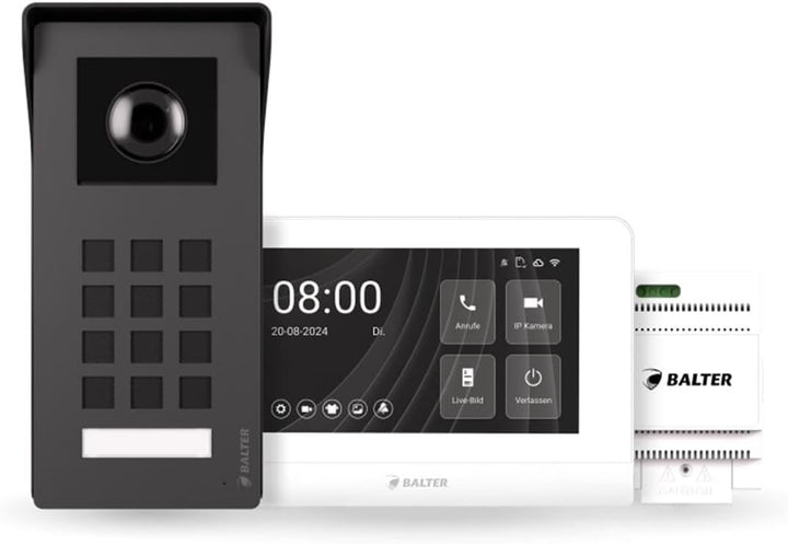 Nonic Balter ENTRI M Aufputz Video Türsprechanlage mit 2X 7 Zoll WLAN Touchscreen HD Monitor, 2-Drah