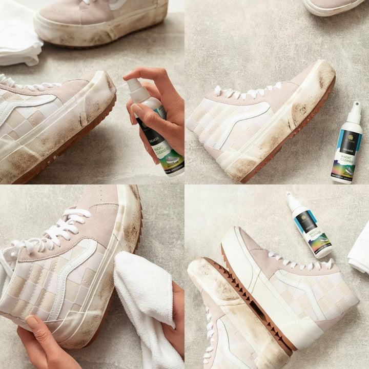 SOLITAIRE Magic Cleaner Reinigungs Set, 2x Magic Cleaner 100 ml + GRATIS Microfasertuch, Sneaker Bür