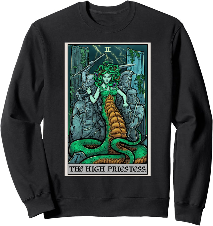 Medusa Tarotkarte für die Hochpriesterin, griechische Mythologie, Geschenk Sweatshirt