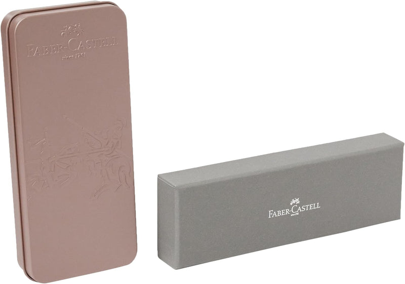 Faber-Castell 140589 - Geschenkset Hexo Bronze, mit Füller M und Drehkugelschreiber B, Geschenkset H