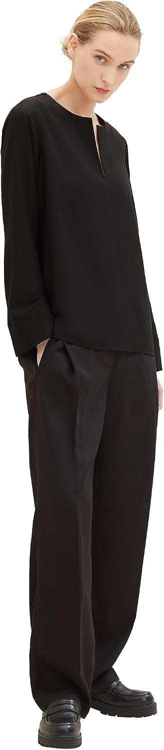 TOM TAILOR Damen 1039142 Bluse (1er Pack) 38 14482 - Deep Black, 38 14482 - Deep Black