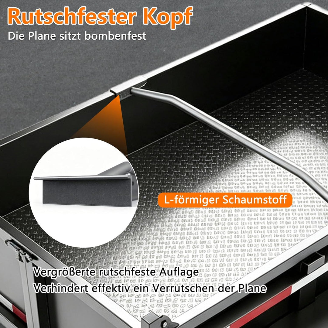 3 X Anhänger Planenbügel,Flachplanenbügel,Aluminium,Leicht Und Robust,Mit Drehknopf Schraube,Längenv