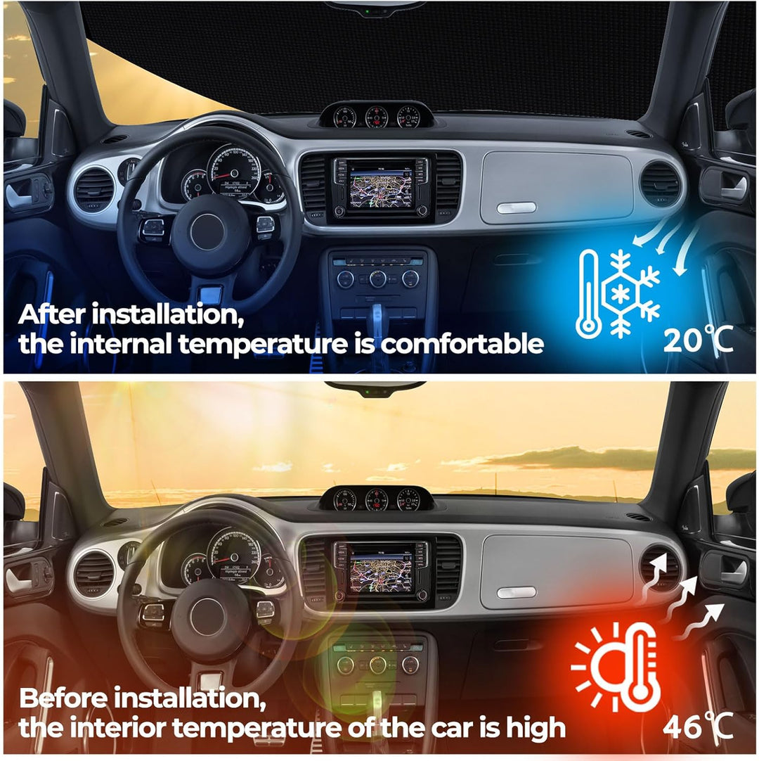 Wasserdichte Autoabdeckung, kompatibel mit Fiat 500 500C 500E Abarth 500 2007-2024, 6 Schichten Outd
