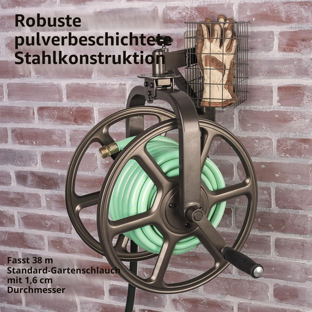 Liberty Garden 712 einarmiger Navigator, multidirektionale Gartenschlauchtrommel, hält 4,6 m, 1,6 cm