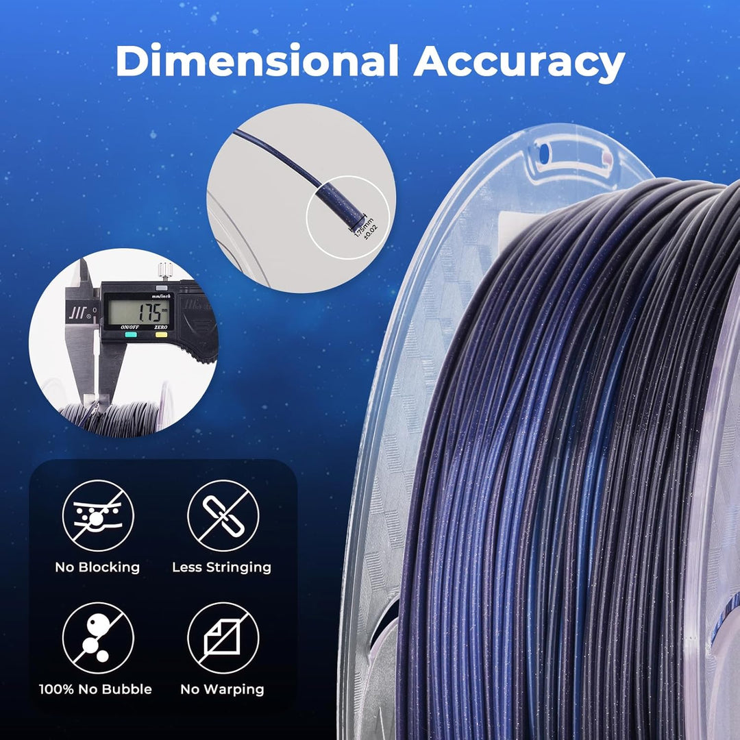 AMOLEN PLA 3D Drucker Filament, Matt PLA Filament 1.75mm, Sauber Gewickeltes Filament, Kompatibel Mi
