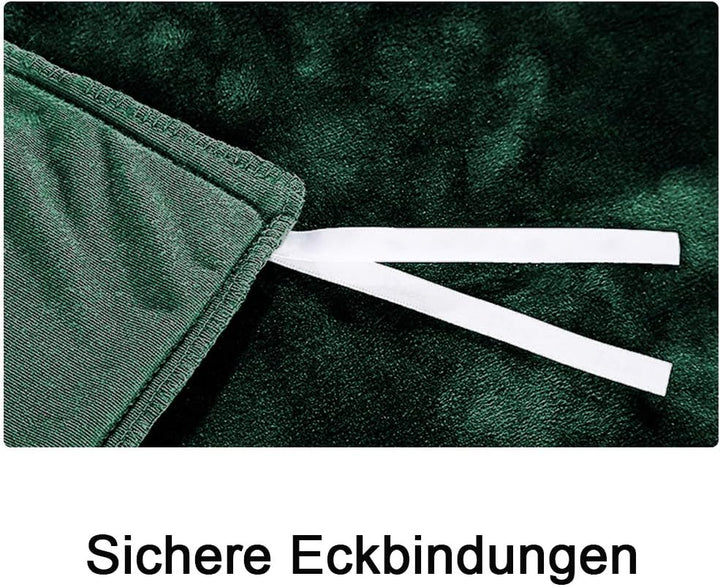 Michorinee Winter Plüsch Bettwäsche Set 220x240 Cashmere Touch Flauschig & Warme Coral Fleece Uni Be