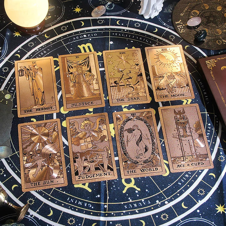 Tarotkarten - Tarot Karten für Anfänger - Wasserdichtes PVC-Material - Tarot Cards - mit Buch - Engl