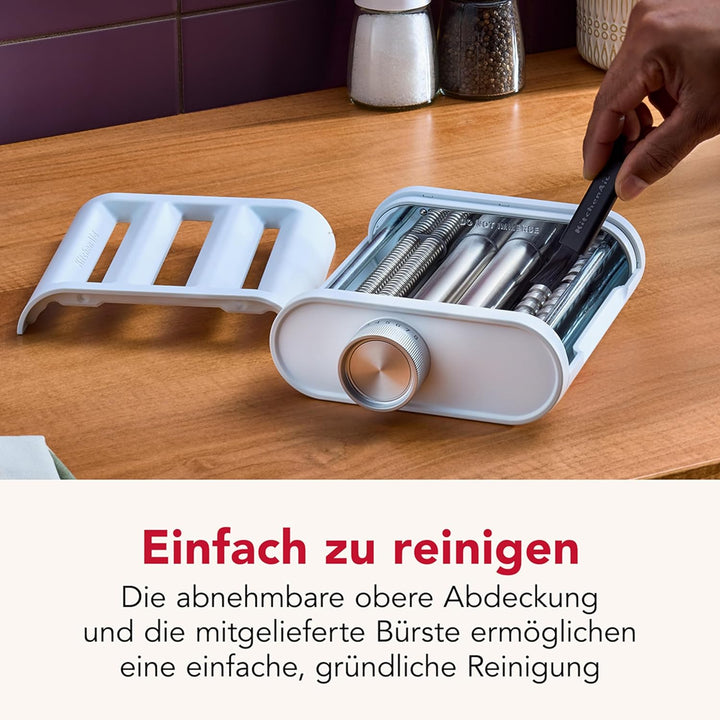KitchenAid 3-in-1 Nudelvorsatz 5KSM3PPA, Nudelroller, Schneider, enthält Nudelwalze, Spaghettischnei