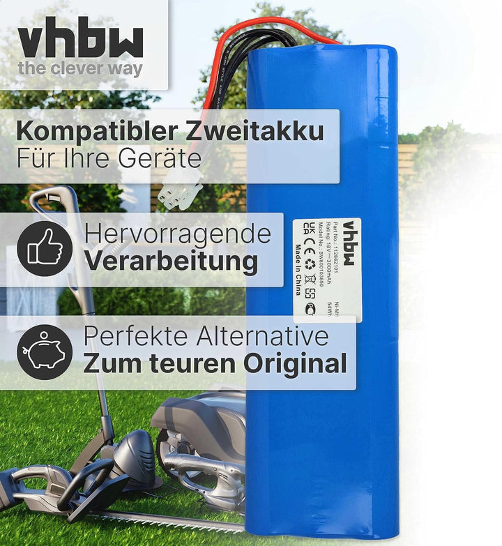 vhbw 2X Akku kompatibel mit Husqvarna Automower 220AC, G2 2004-2006, 230ACX, Solar Hybrid, 210C, 260