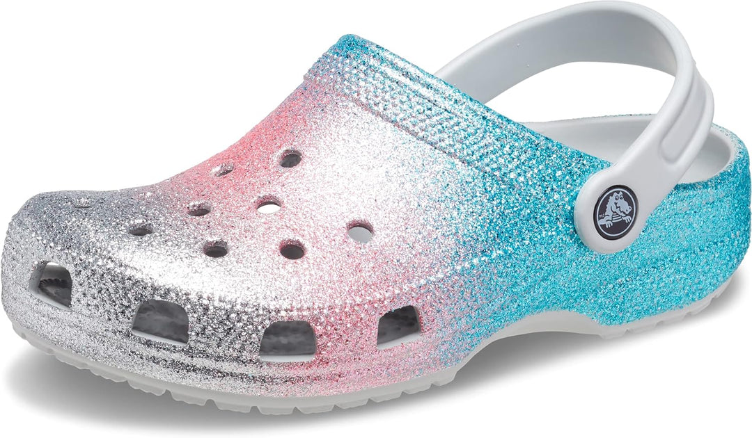 Crocs Unisex Kinder Classic Glitter Clog T Holzschuh 19/20 EU Shimmer Multi, 19/20 EU Shimmer Multi