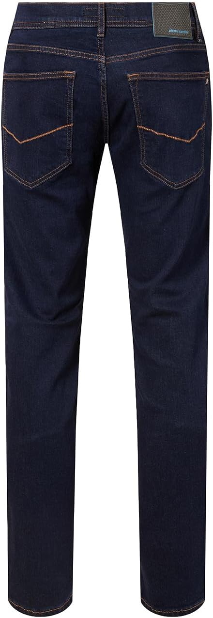Pierre Cardin Herren Hose Lyon | Männer Jeans, Stoffhose | Tapered Fit 32W / 32L Dark Blue Stonewash