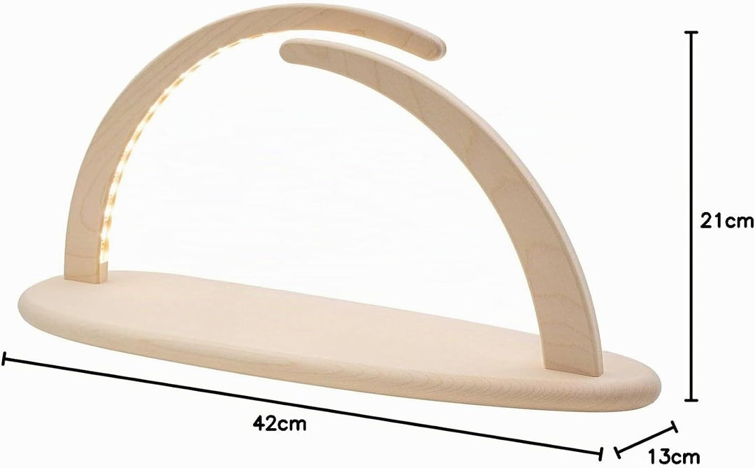 Seiffener Volkskunst | LED Lichterbogen Schwibbogen 42x21cm | Original Erzgebirgische Volkskunst | 1