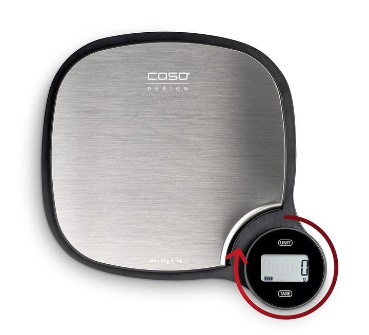 Caso Kitchen EcoMaster - Design Küchenwaage, Testurteil: Sehr Gut, digitale Küchenwaage, batterielos