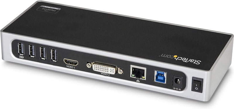 Dual Monitor USB 3.0 Docking Station - Notebook Dockingstation mit HDMI- und DVI/VGA Video - 6 Port