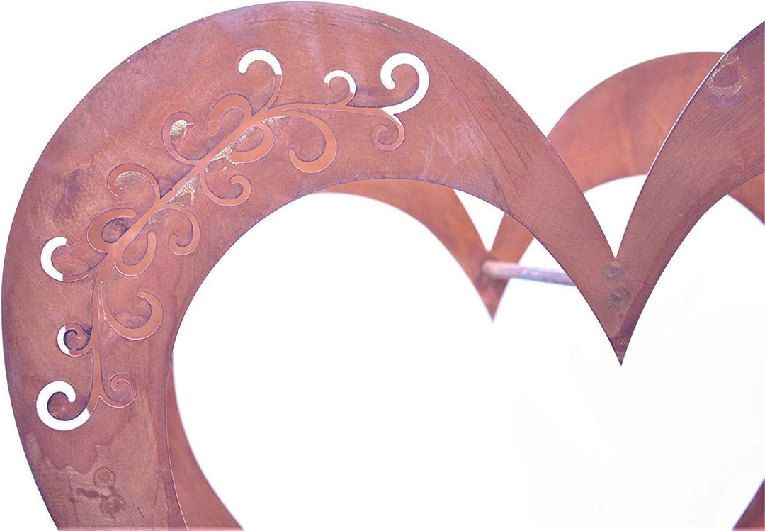 Rostikal Herz Holzregal Metall 50 x 30 cm Kaminholzregal Rost Deko Valentinstag 54 x 50 cm, 54 x 50