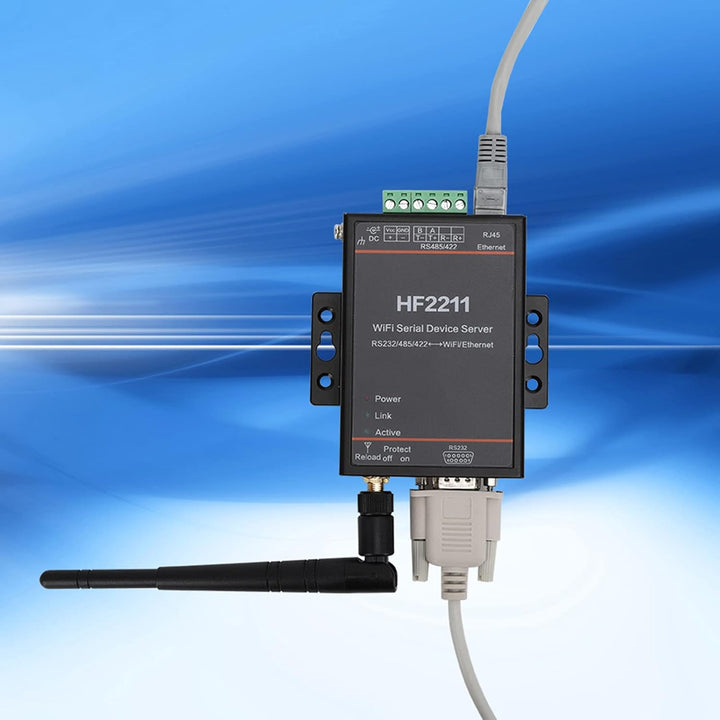 Fafeicy HF2211 Serieller Port-Server, RS232/485/422 zu WIFI & Ethernet Serial Server Modul Serial Po